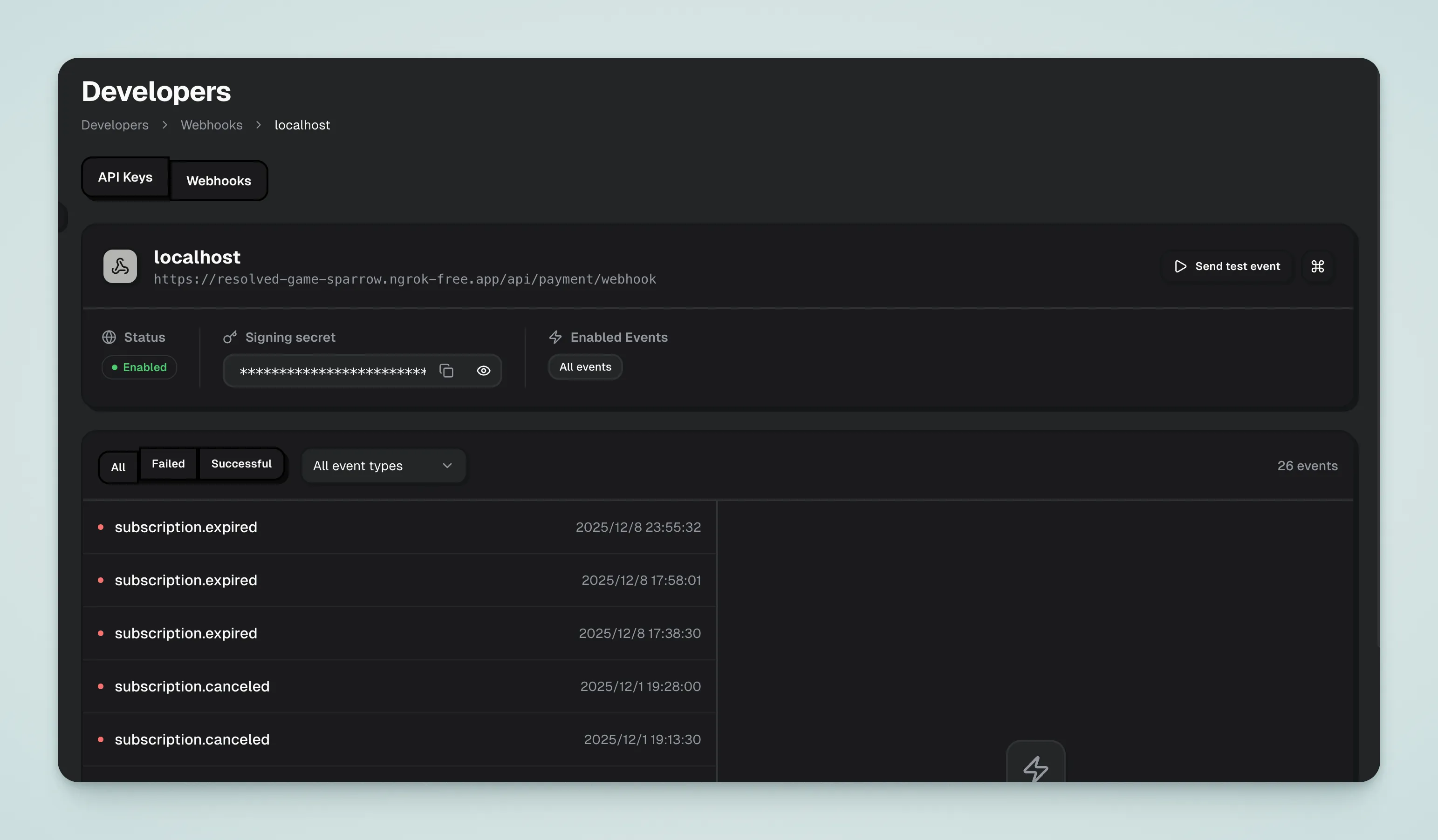 Creem Webhook Path