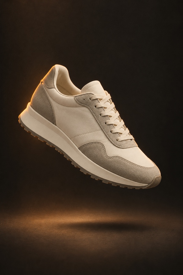 Floating sneaker product shot
